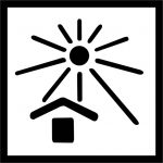 simbol jauhkan dari sinar matahari
